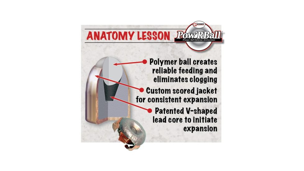Cor Bon 357 Sig 100 Grain Jacketed Hollow Point - PowRBall Brass Cased Pistol Ammo, 20 Rounds, PB357SIG100/20