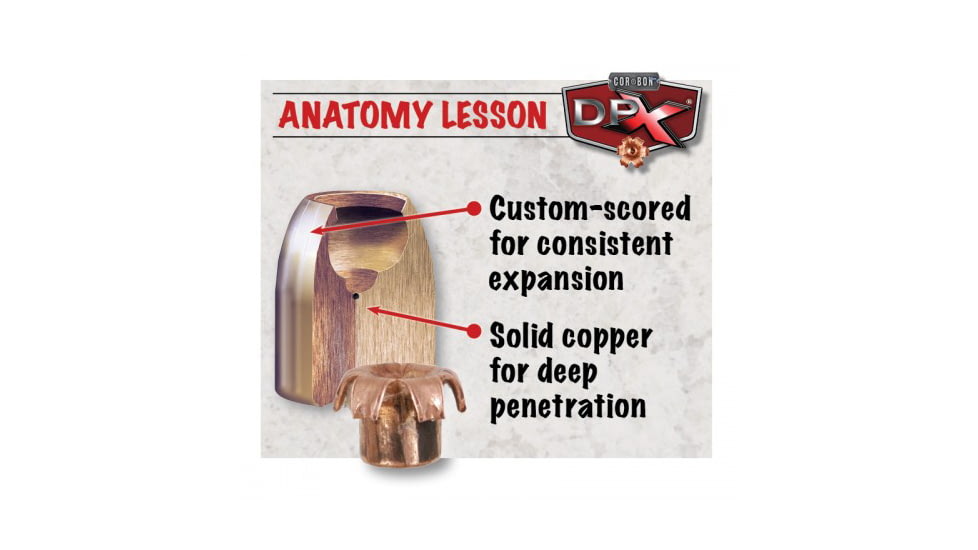 Cor Bon Corbon 500 S&amp;w 275gr Dpx All Copper Hp 12rd 12bx/cs