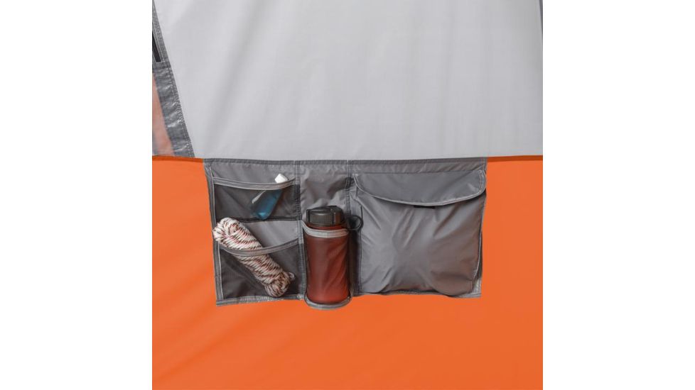 Core Equipment 10 Person Straight Wall Cabin Tent, Orange/Gray, 14 x 10 ft, 40034
