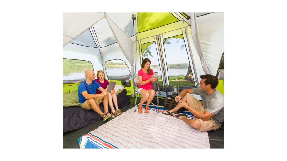 Core Equipment 12 Person Instant Cabin Tent, Green/Gray, 18 x 10 ft, 40027
