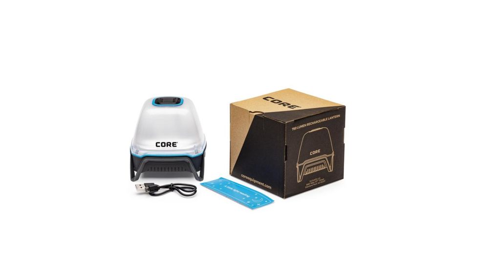 Core Equipment 750 Lumen Rechargeable Lantern, Gray, 4.3 x 4.3 x 4.1 in, 40077
