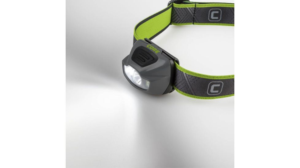 Core Equipment Headlamp, 75 Lumen, Gray, 2.2 x 1.6 x 1.3 in, 40015