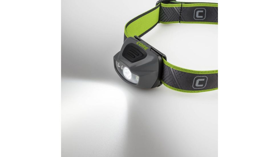Core Equipment Headlamp, 75 Lumen, Gray, 2.2 x 1.6 x 1.3 in, 40015