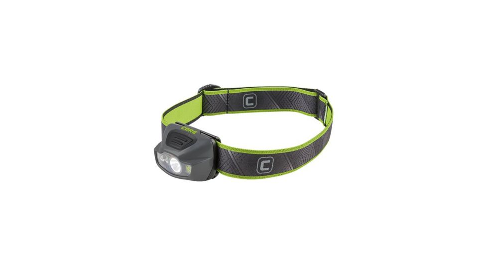 Core Equipment Headlamp, 75 Lumen, Gray, 2.2 x 1.6 x 1.3 in, 40015