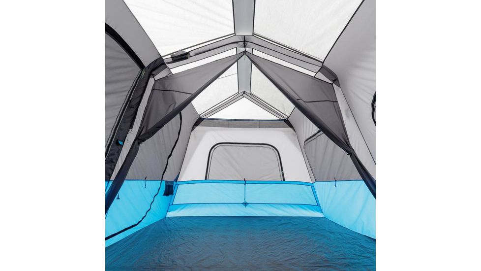 Core Equipment Lighted 10 Person Instant Cabin Tent w/Screen Room, Green/Gray, 14 x 14.5 ft, 40063