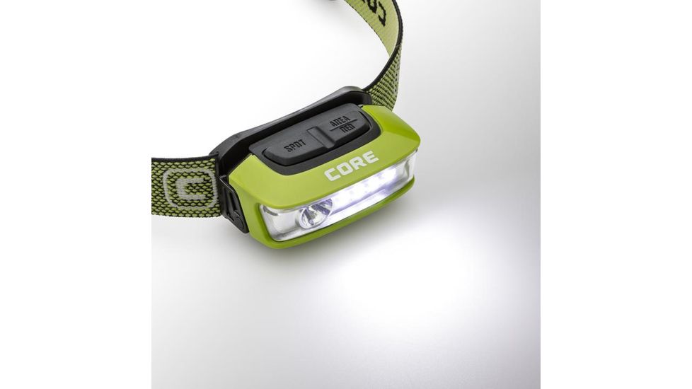 Core Equipment Multi-Color Sport Headlamp, 100 Lumen, Gray, 2.5 x 1.7 x 1.3 in, 40049