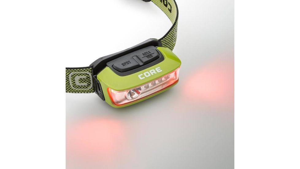 Core Equipment Multi-Color Sport Headlamp, 100 Lumen, Gray, 2.5 x 1.7 x 1.3 in, 40049
