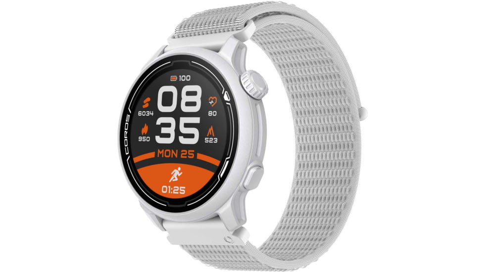 COROS Pace 2 GPS Sport Watch w/Nylon Band, White, WPACE2-WHT-N