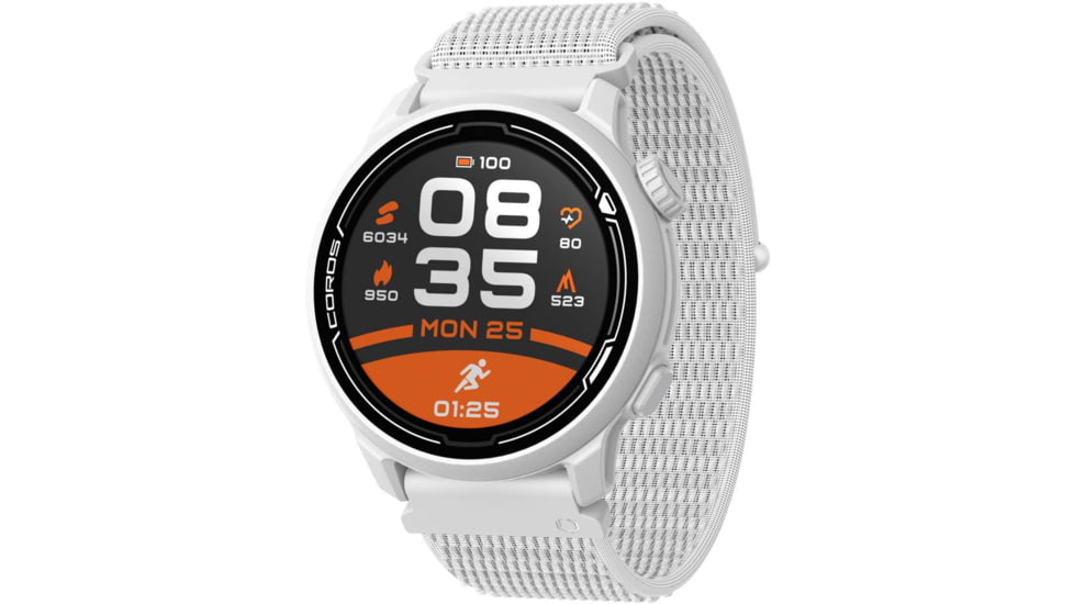 COROS Pace 2 GPS Sport Watch w/Nylon Band, White, WPACE2-WHT-N