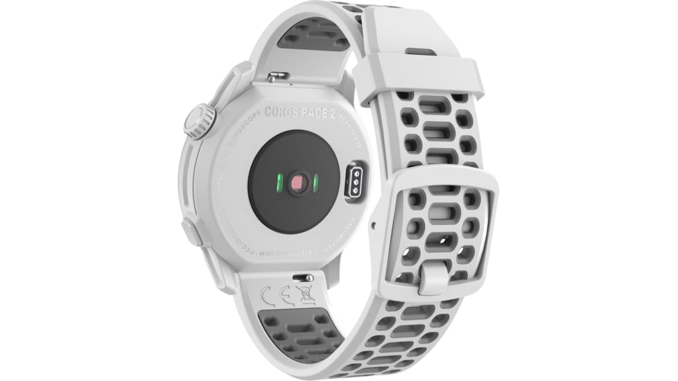 COROS Pace 2 GPS Sport Watch w/ Silicone Band, White, WPACE2-WHT