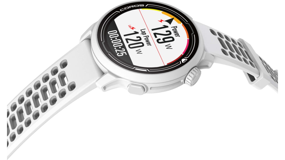 COROS Pace 2 GPS Sport Watch w/ Silicone Band, White, WPACE2-WHT