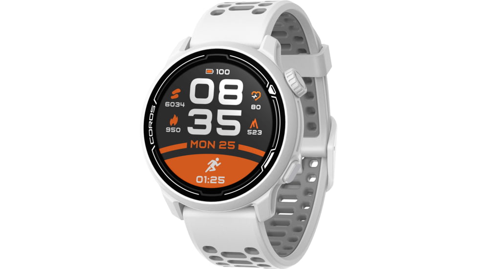 COROS Pace 2 GPS Sport Watch w/ Silicone Band, White, WPACE2-WHT
