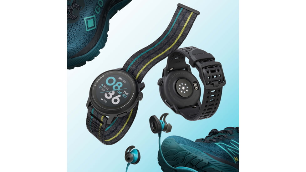 COROS Pace 3 GPS w/Nylon Band Sport Watch, Black, WPACE3-BLK-N