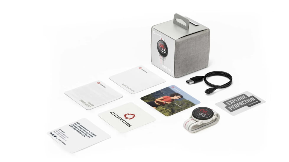 COROS Pace 3 GPS w/ Nylon Watch Sport Watch, White, WPACE3-WHT-N