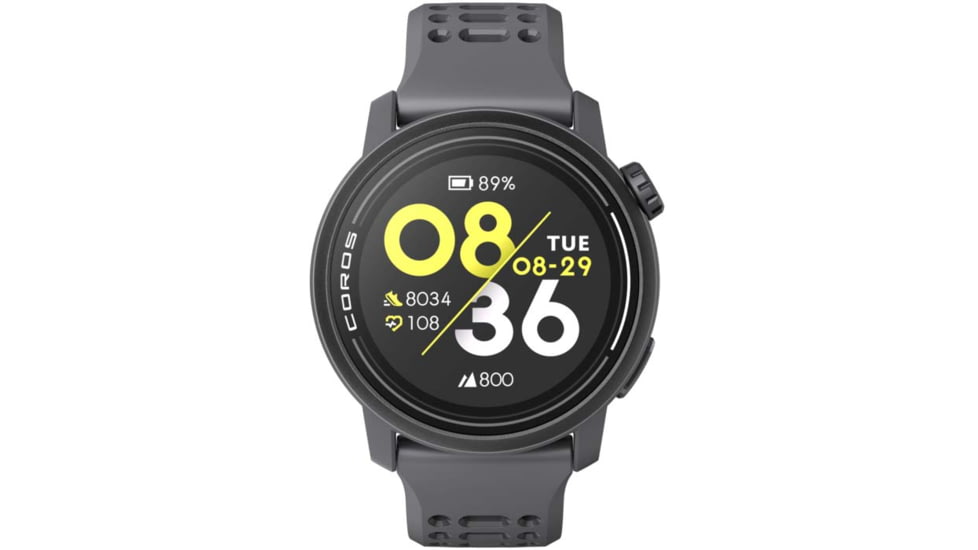 COROS Pace 3 GPS w/Silicone Band Sport Watch, Black, WPACE3-BLK