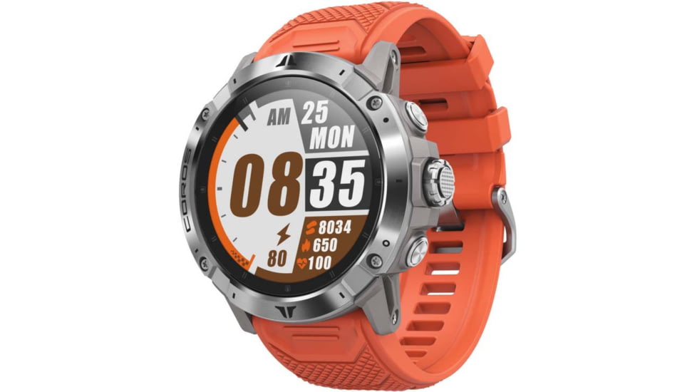 COROS Vertix 2 GPS Adventure Watch, Lava, WVTX2-SVR