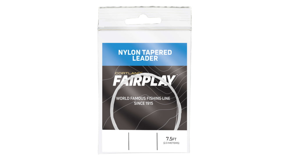 Cortland Line Fairplay Fly Leaders No Loop 7.5 Ft 4X 6lb Clear, 605053