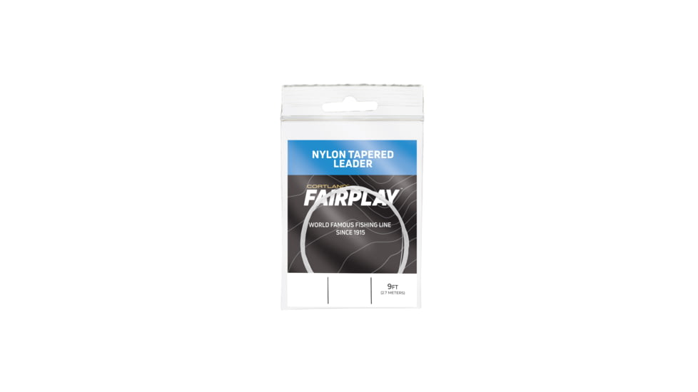 Cortland Line Fairplay Fly Leaders No Loop 9 Ft 3X 7lb Clear, 605206