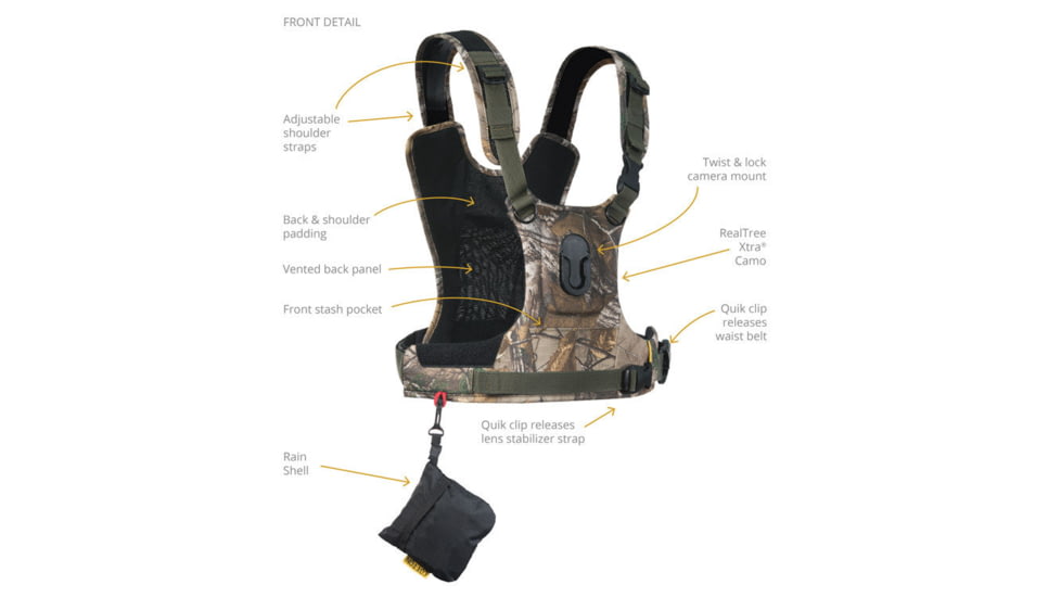 Cotton Carrier CCS G3 Camera Harness 1, Camo, One Size, 686CAMO