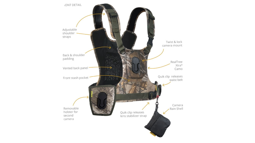 Cotton Carrier CCS G3 Camera Harness 2, Camo, One Size, 147CAMO