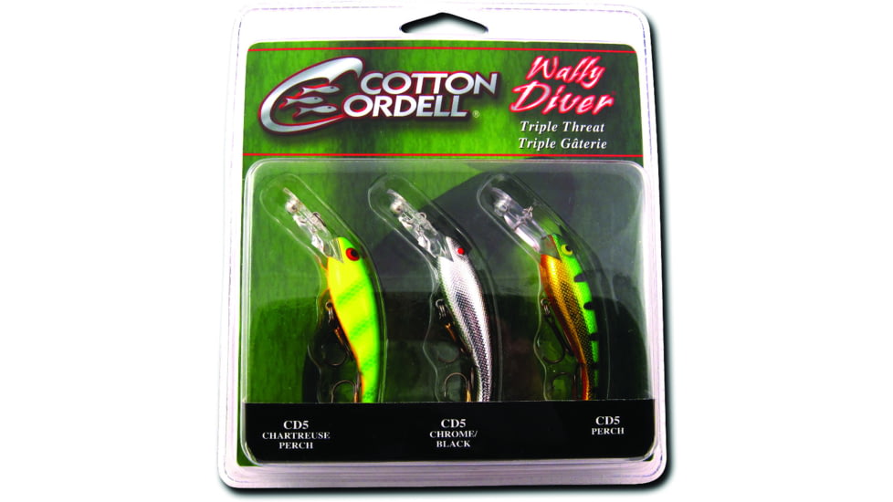 Cotton Cordell Big O Crankbait, 3-Packs, Assortment 1, PK3CC1