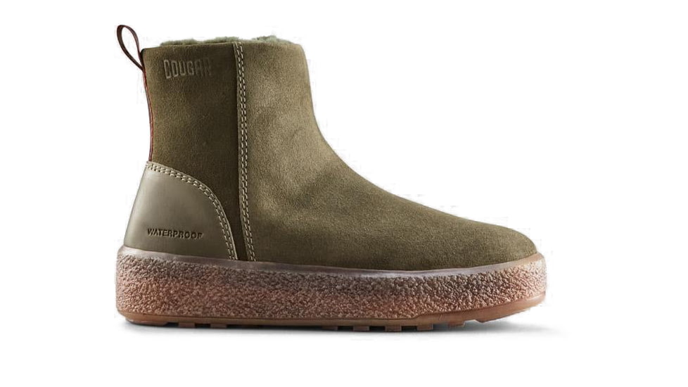 Cougar Broom Suede Lambswool Waterproof Winter Boots - Womens, Olive, 10 US, BROOM-Olive-10