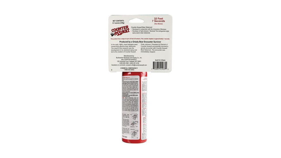 Counter Assault 8.1oz Bear Spray, 32-ft, 1506-7024
