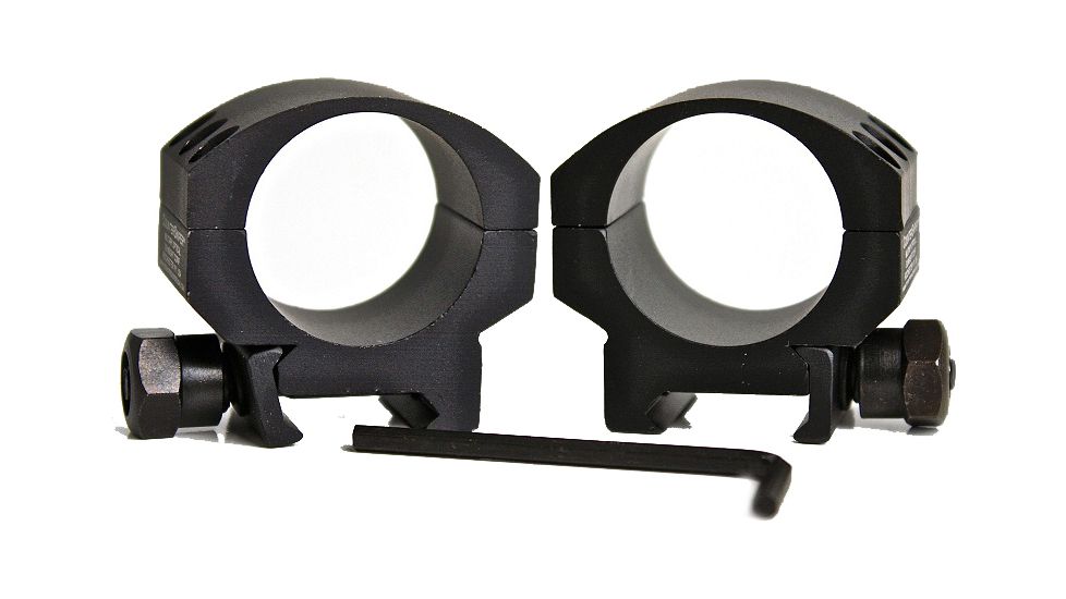 CounterSniper Optics Scope Ring Mount Set for 30 MM-Short 1/4" from Bottom of Scope to Top of Rail, Black DOH408