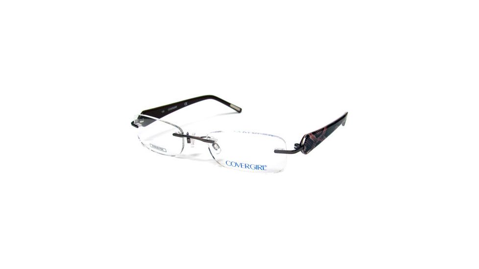 Cover Girl CG0389 Eyeglass Frames - Shiny Dark Brown Frame Color