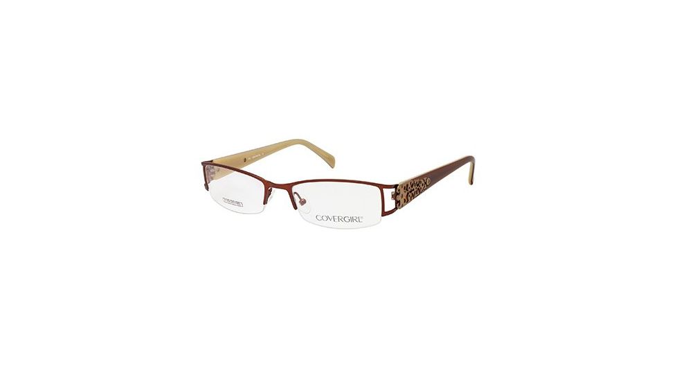 Cover Girl CG0394 Eyeglass Frames - Shiny Dark Brown Frame Color