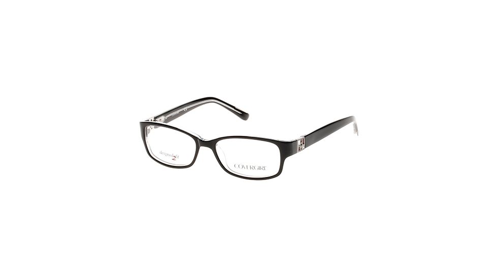 Cover Girl CG0441 Eyeglass Frames - Black/Crystal Frame Color