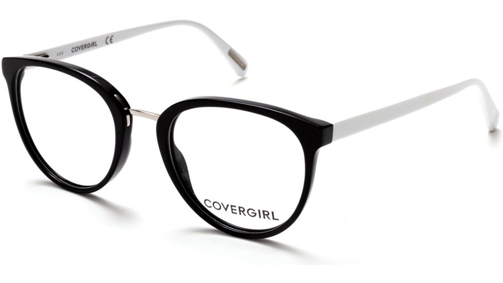 Cover Girl CG0471 Eyeglass Frames - Black/White Frame Color