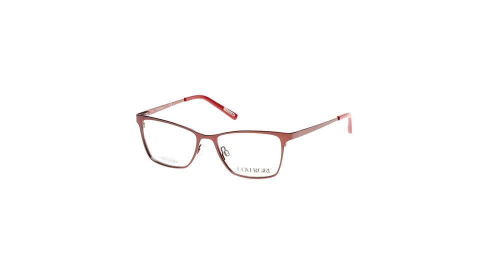 Cover Girl CG0527 Eyeglass Frames - Matte Bordeaux Frame Color, Clear Lens Color