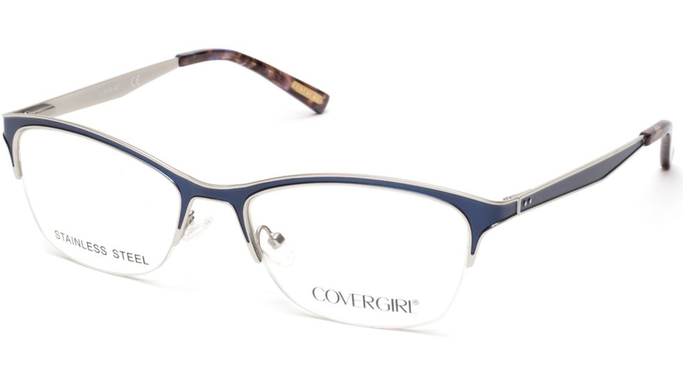 Cover Girl CG0543 Eyeglass Frames - Matte Blue Frame Color