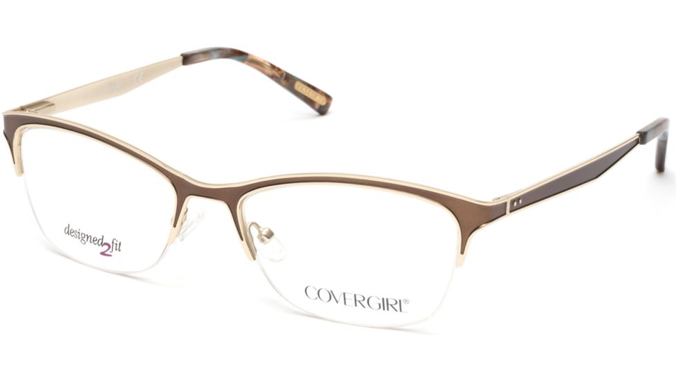 Cover Girl CG0543 Eyeglass Frames - Matte Dark Brown Frame Color