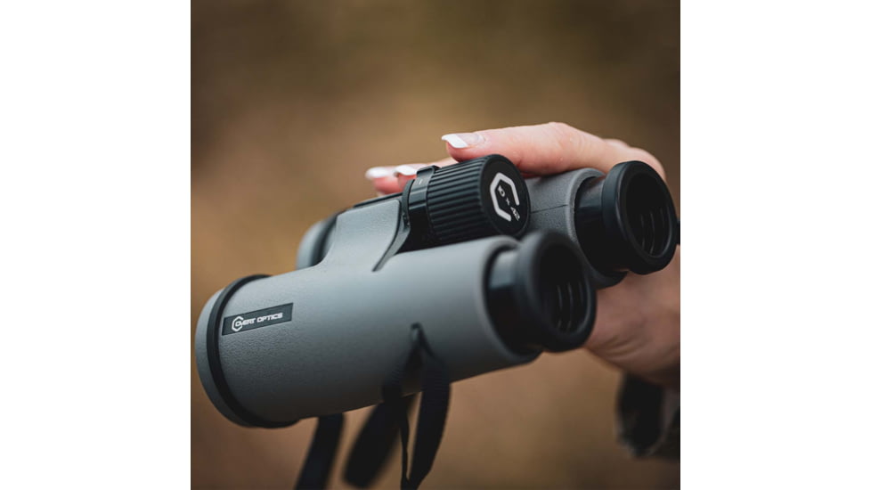 Covert Optics 10x42 Binocular, Roof Prism, BAK-4, Grey, CC0074