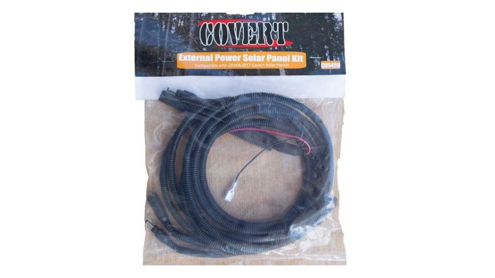 Covert Scouting Cameras Replacement Solar Panel Kit, Cable Extender-10ft, Camera Connector Cable w/Terminal 5458