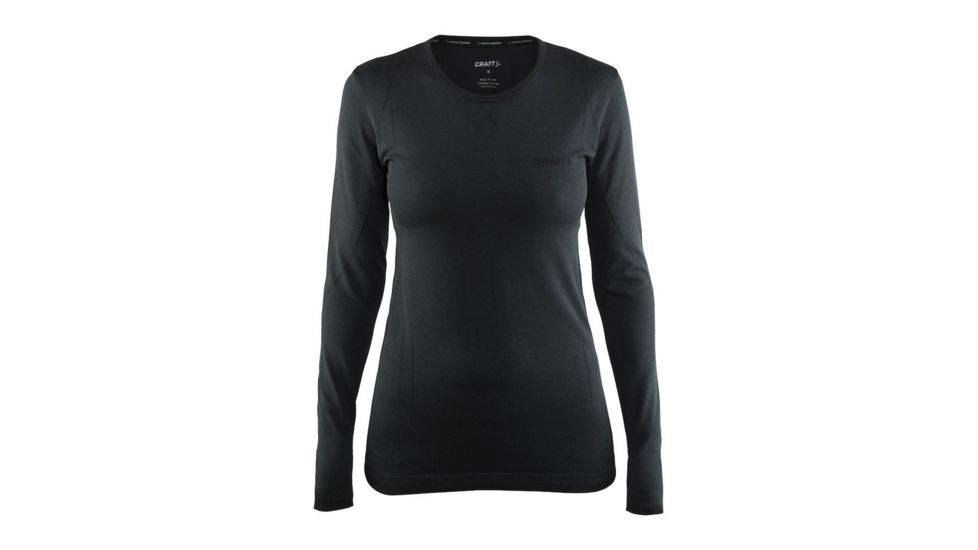 Craft Active Comfort Roundneck Longsleeve - Women's -Black Melange-Large 1903714-9999-L