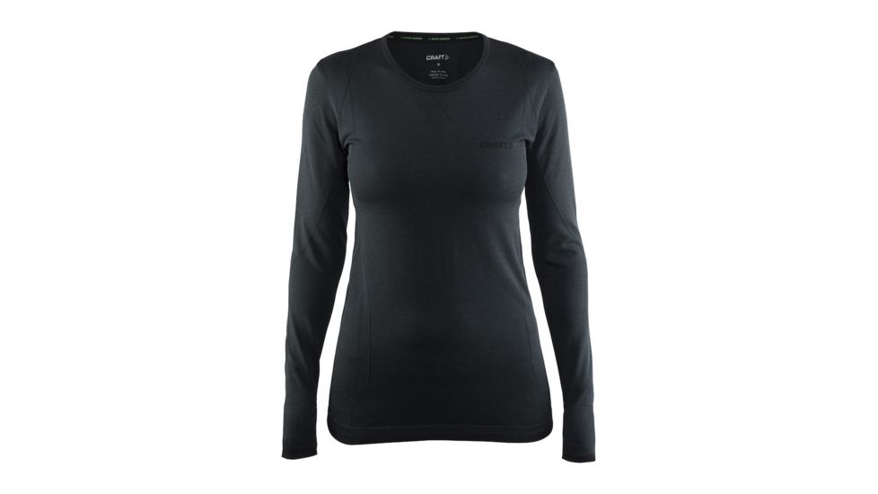 Craft Active Comfort Roundneck Long Sleeve, Black Solid, Small 1903714-B199-S