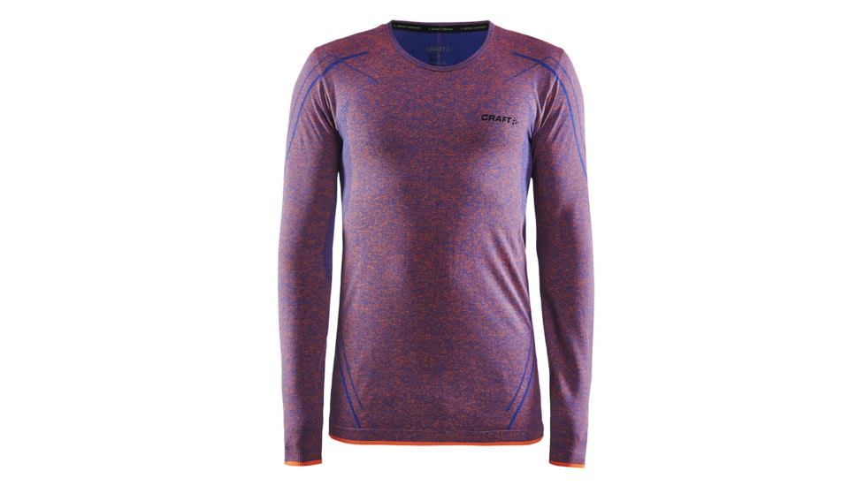Craft Active Comfort Roundneck Long Sleeve, Soul/Flourange, Large 1903716-B386-L