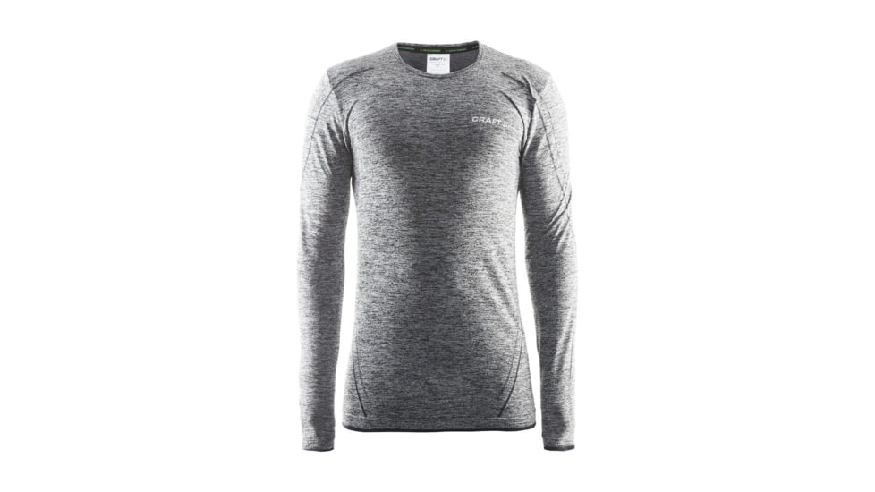 Craft Active Comfort Roundneck Long Sleeve, Black Melange, Small 1903716-B999-S