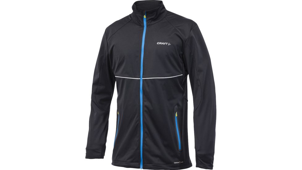 Craft Performance Cross Country (PXC) Light Softshell Jacket - Mens-Black/Horizon-Small