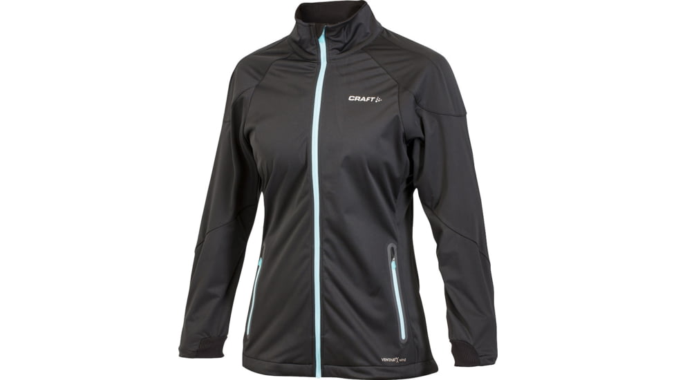Craft Performance Cross Country PXC Light Softshell Jacket - Women's-Black/Aquamarine-X-Small