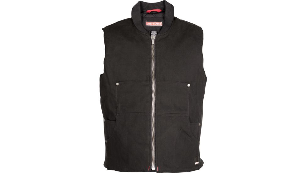 Craftsman Lined Duck Vest Black, Medium 17105-M