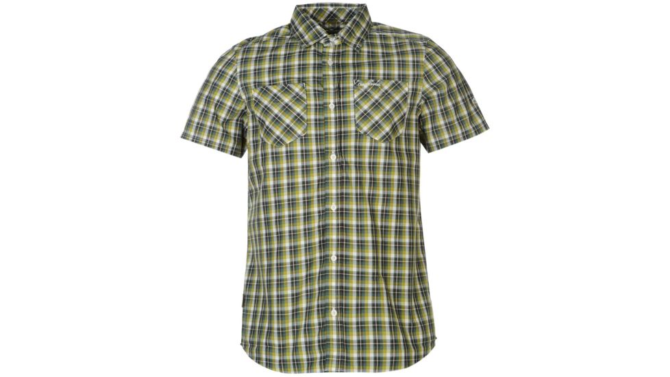 Crag Hoppers Corin Short Sleeve Shirt - Men's -Dark Khaki Check-Small
