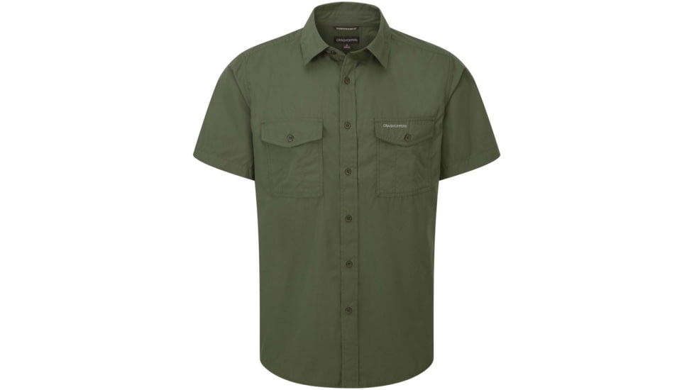 Crag Hoppers Kiwi Short Sleeve Shirt - Men's -Dark Cedar-Small