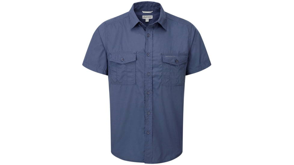 Crag Hoppers Kiwi Short Sleeve Shirt - Men's -Dark Indigo-Small