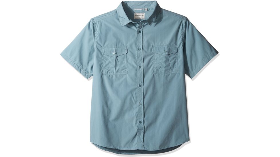 Crag Hoppers Kiwi Short Sleeve Shirt - Men's -Lake Blue-Small