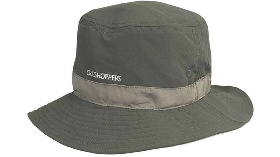 Crag Hoppers NosiLife Jungle Hat -Dark Khaki/Pebble-S/M