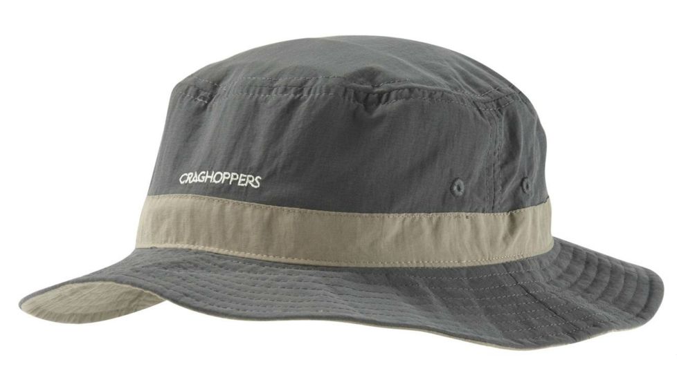 Crag Hoppers NosiLife Sun Hat - Black Pepper/Pebble-M/L